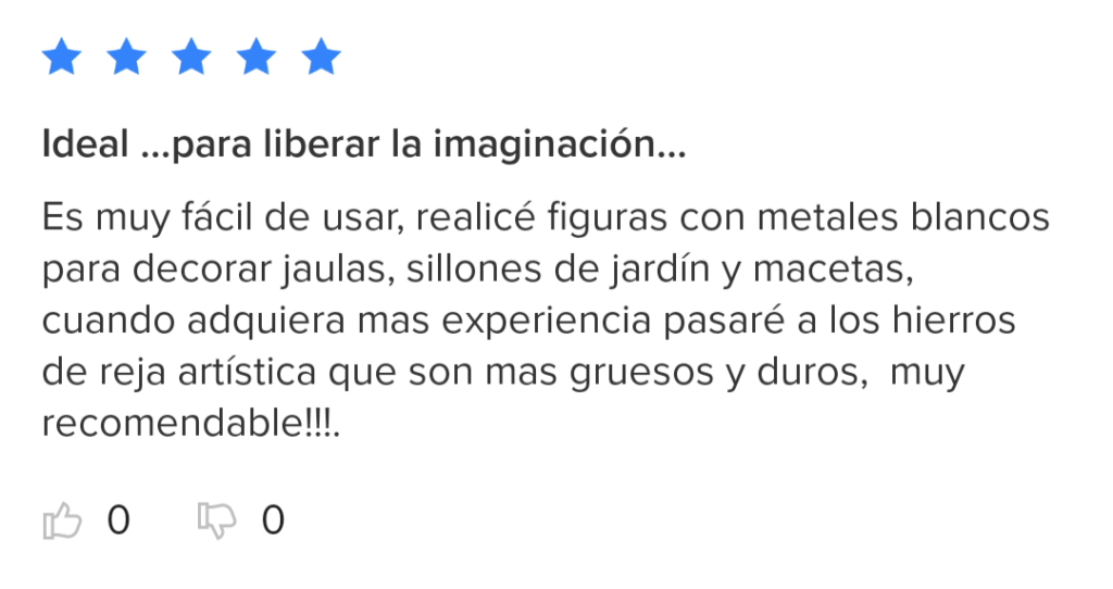 Reseña de cliente del Kit de Herrería Gran Tótem